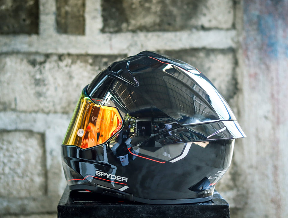 SPYDER EDGE PD 3601-B FR BLACK RED S0 FULLFACE WITH FREE CLEAR LENS