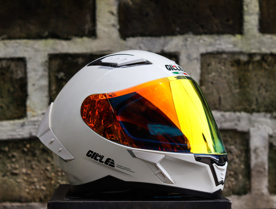 GILLE A118-2 ADIRA WHITE REVO RED LENS DUAL VISOR WITH FREE CLEAR LENS
