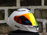 GILLE A118-2 ADIRA WHITE REVO RED LENS DUAL VISOR WITH FREE CLEAR LENS