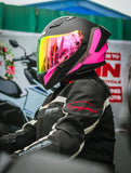 GILLE ADIRA ECLIPSE MATTE BLACK PINK WITH FREE CLEAR LENS (DUAL VISOR)