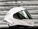 SPYDER NEO ICON PD 1001 SS PEARL WHITE DUAL VISOR WITH FREE CLEAR LENS