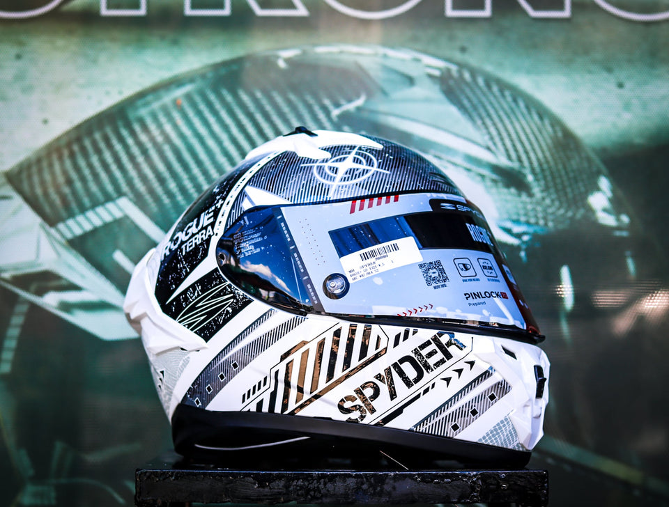 SPYDER ROGUE+ GD 1321-W_S ARTIC WHITE BLACK S2 FULLFACE WITH FREE CLEAR LENS