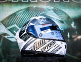 SPYDER ROGUE+ GD 1321-W_S ARTIC WHITE BLACK S2 FULLFACE WITH FREE CLEAR LENS