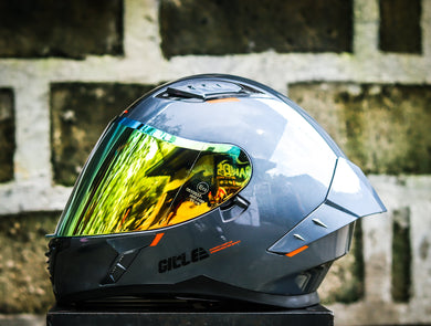 GILLE A118-2 ADIRA GREY REVO GOLD LENS DUAL VISOR WITH FREE CLEAR LENS