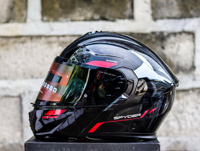 SPYDER PHANTOM PD 3601 S BLACK RED SO V2 MODULAR DUAL VISOR WITH FREE CLEAR LENS