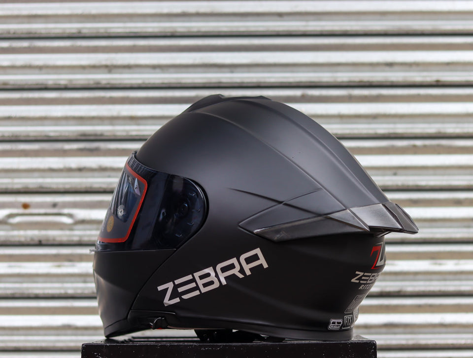 ZEBZEBRA A113 RITZY MATTE BLACK (DUAL VISOR) WITH FREE CLEAR LENS