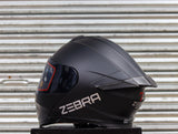 ZEBZEBRA A113 RITZY MATTE BLACK (DUAL VISOR) WITH FREE CLEAR LENS