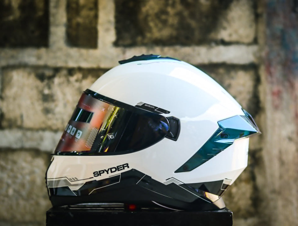 SPYDER SIGMA 1301-S_S ARTIC WHITE BLACK SO V2 FULLFACE WITH FREE CLEAR LENS