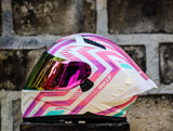 GILLE CIRCUIT MONACO WHITE PINK PURPLE DUAL VISOR WITH FREE CLEAR LENS