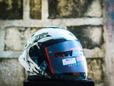 SPYDER BLADE GD 13B1 S ARTIC WHITE BLACK KUWABARA SB HALF FACE WITH FREE CLEAR LENS