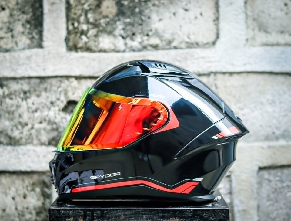 SPYDER FLYN P 3601 FR BLACK RED S0 V2 FULLFACE WITH FREE CLEAR LENS