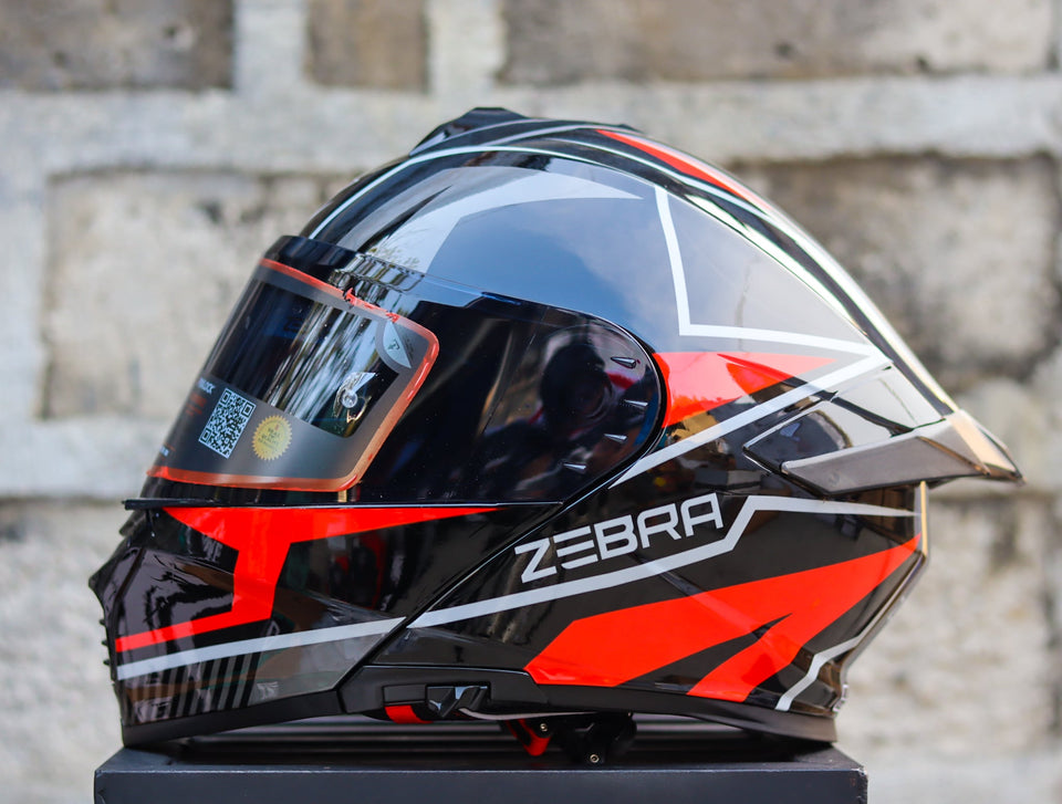 ZEBRA RITZY #1 EDGE BLACK RED (DUAL VISOR) WITH FREE CLEAR LENS