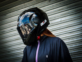 GILLE ILM-Z501 VERTIX PLAIN BLACK (DUAL VISOR)