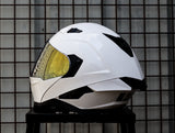 SEC 06251 REVIVE SOLID GLOSS WHITE BLACK MODULAR WITH FREE CLEAR LENS(DUAL VISOR)