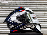 SPYDER FORZA GD 3111M-B BS MATTE BLACK WHITE FULLFACE WITH FREE CLEAR LENS
