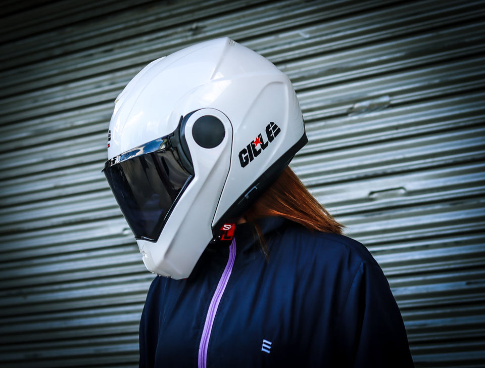 GILLE ILM-Z501 VERTIX PLAIN WHITE (DUAL VISOR)
