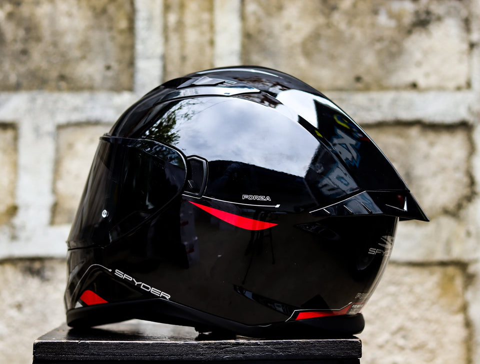 SPYDER FORZA PD 3601-B S BLACK RED SO V2 FULLFACE WITH FREE CLEAR LENS