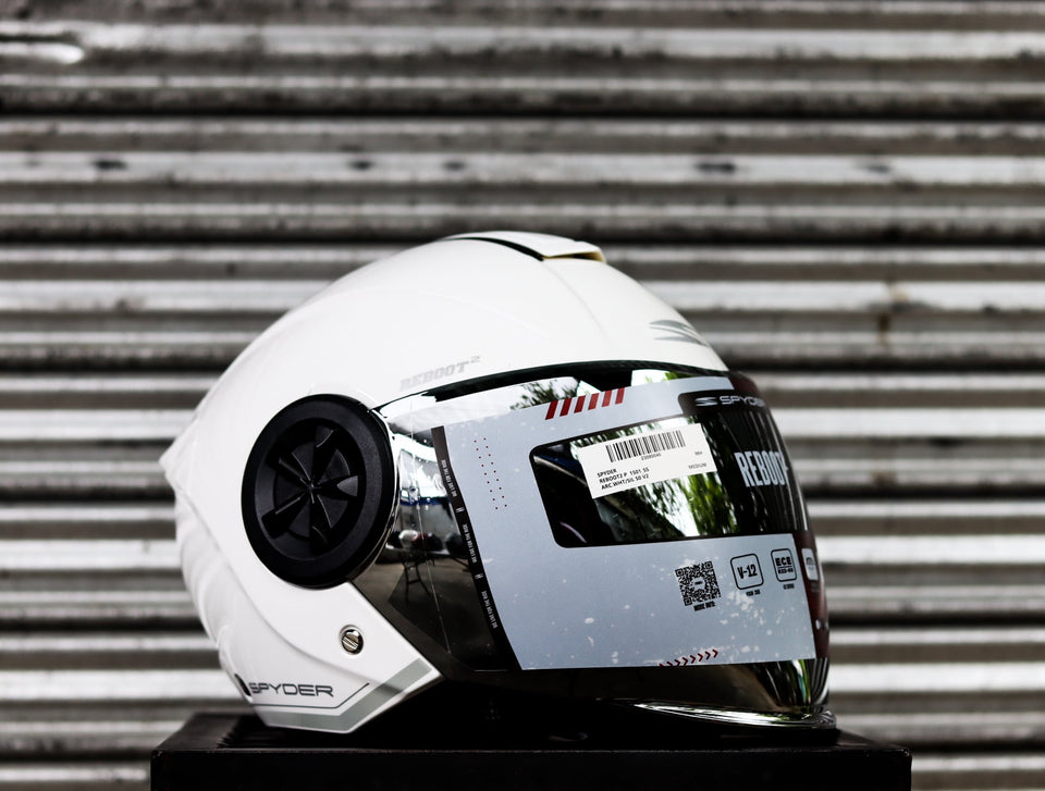 SPYDER REBOOT 2 P 1501 SS ARCTIC WHITE SILVER SO V2 DUAL VISOR WITH FREE CLEAR LENS