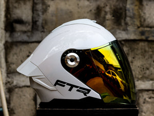 FTR N95 GLOSS PEARL WHITE DUAL VISOR