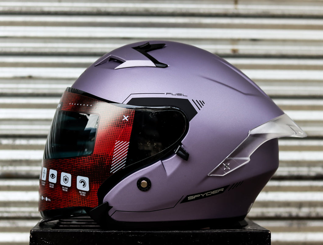 SPYDER FUEL PD 9PF1M S MATTE F PURPLE BLACK SO V2 DUAL VISOR WITH FREE CLEAR LENS