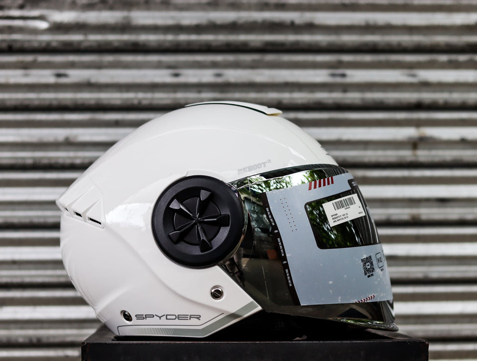 SPYDER REBOOT 2 P 1501 SS ARCTIC WHITE SILVER SO V2 DUAL VISOR WITH FREE CLEAR LENS