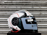 SPYDER REBOOT 2 G 16A1 S ARTIC WHITE RED GRAY DUAL VISOR WITH FREE CLEAR LENS