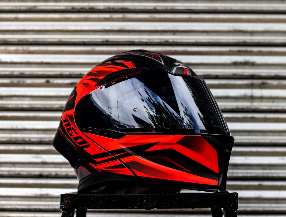 SPYDER NEO ICON GD 3611M S MATTE BLACK RED DUAL VISOR WITH FREE CLEAR LENS