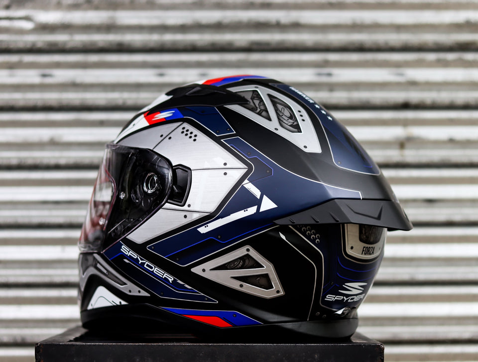SPYDER FORZA GD 3111M-B BS MATTE BLACK WHITE FULLFACE WITH FREE CLEAR LENS