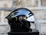 HNJ 829 GLOSS BLACK DUAL VISOR