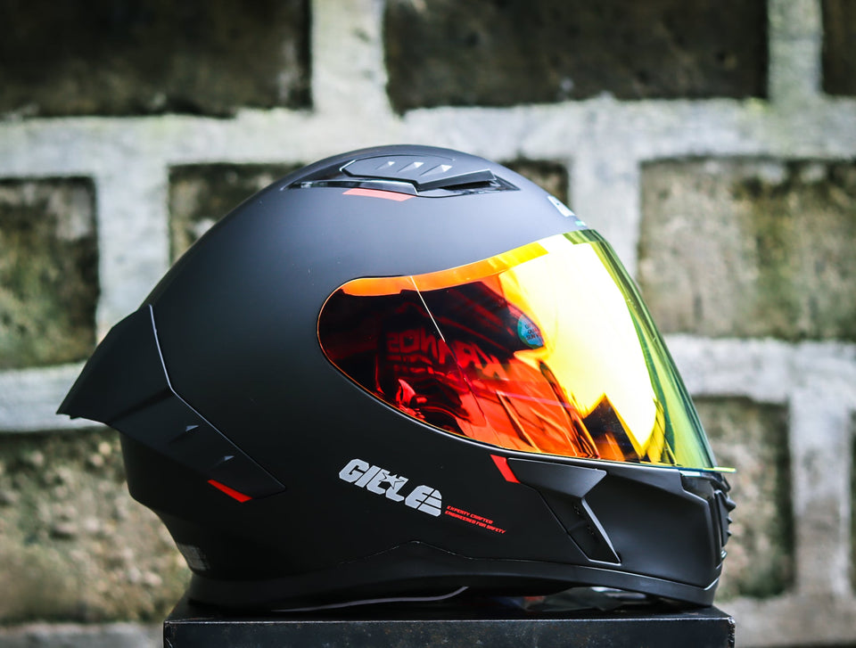 GILLE A118-2 ADIRA MATTE BLACK REVO RED LENS DUAL VISOR WITH FREE CLEAR LENS