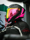 GILLE ADIRA ECLIPSE MATTE BLACK PINK WITH FREE CLEAR LENS (DUAL VISOR)
