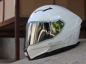 SPYDER CORSA 1001- W SS ARTIC WHITE V2 DUAL VISOR