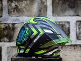 GILLE CIRCUIT MONACO MATTE BLACK GRAY GREEN DUAL VISOR WITH FREE CLEAR LENS