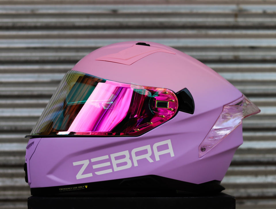 ZEBRA 2023 PARADIGM REVO VISOR TWO TONE MATTE PURPLE PINK FREE CLEAR LENS