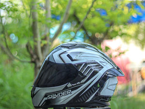 SPYDER ROGUE 3171 S BLACK WHITE!!FREE SPOILER AND CLEAR LENS (DUAL VISOR)