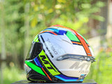 MT TARGO PRO TORVI AO GLOSS PEARL WHITE!! WITH FREE CLEAR LENS & SPOILER (SINGLE VISOR)