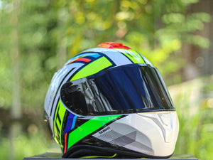 MT TARGO PRO TORVI AO GLOSS PEARL WHITE!! WITH FREE CLEAR LENS & SPOILER (SINGLE VISOR)