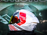 SPYDER ROGUE+ GD 1621-W_FR ARTIC WHITE RED S2 FULLFACE WITH FREE CLEAR LENS