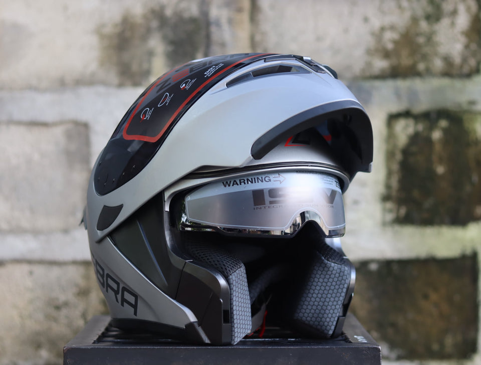ZEBRA YM 627 MATTE GRAY MODULAR WITH FREE CLEAR LENS