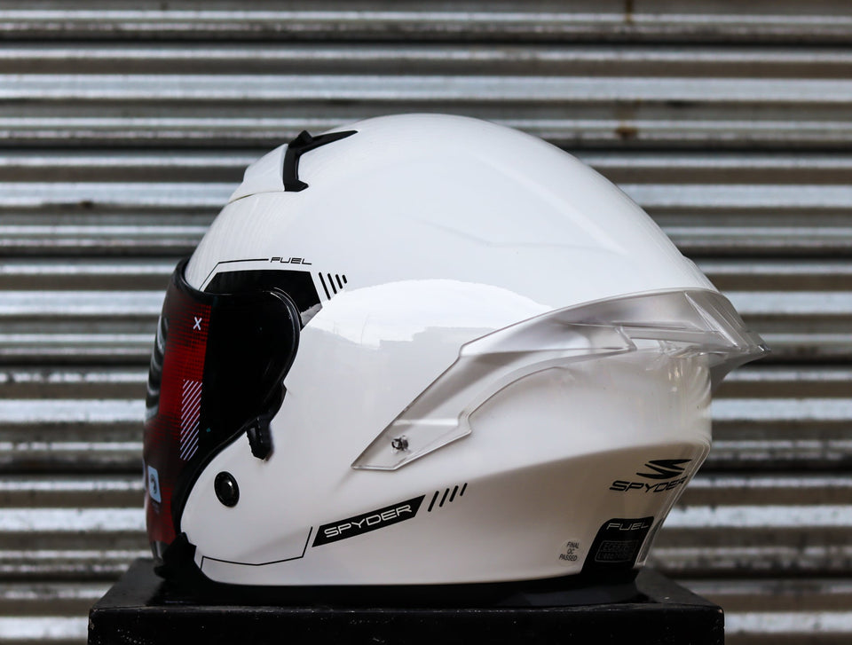 SPYDER FUEL PD 1301 S ARTIC WHITE BLACK SO V2 DUAL VISOR WITH FREE CLEAR LENS