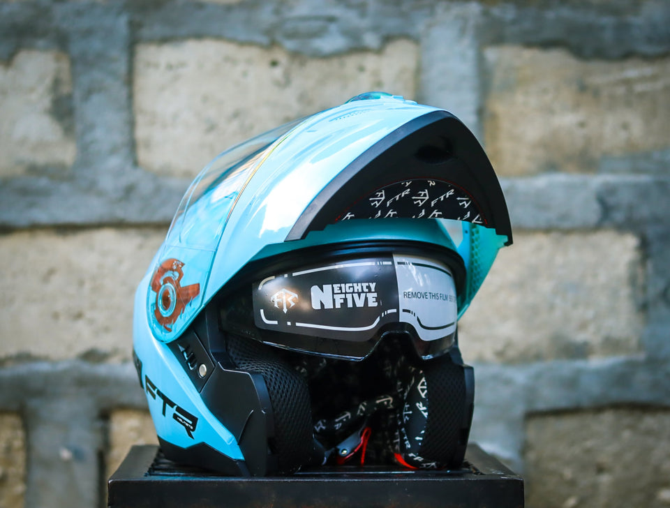 FTR N85 BLUE GLOSSY MODULAR WITH FREE CLEAR LENS!