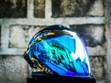 SPYDER BLADE GD 37B1 FB BLACK BLUE KUWABARA SB HALF FACE WITH FREE CLEAR LENS