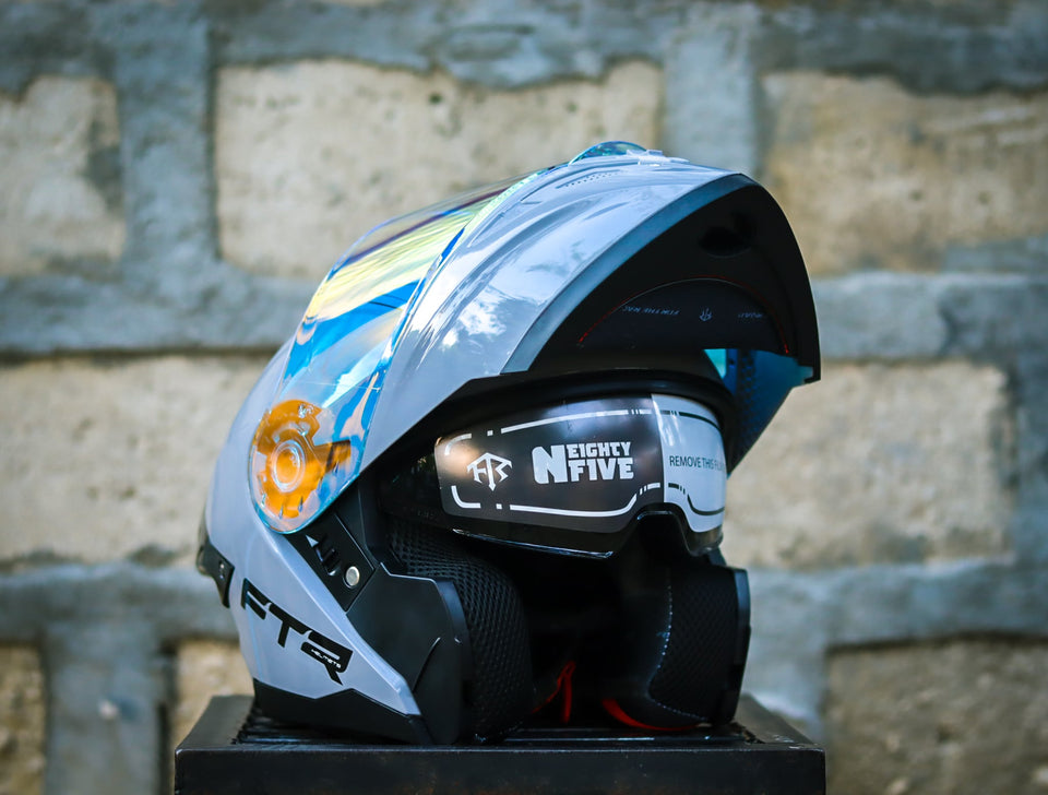 FTR N85 GRAY METALLIC MODULAR WITH FREE CLEAR LENS!