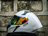 SEC 07078 INTEGRA SOLID 2023 GLOSS WHITE BLACK WITH FREE CLEAR LENS(DUAL VISOR