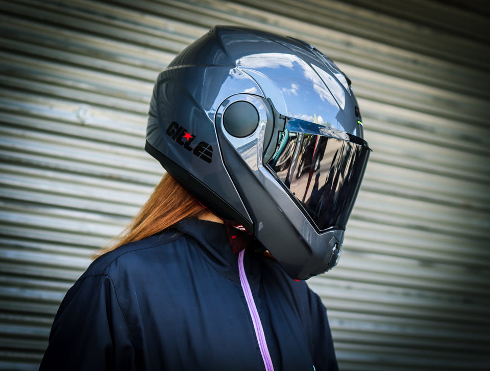 GILLE ILM-Z501 VERTIX PLAIN GRAY (DUAL VISOR