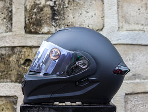 HNJ A119 MATTE BLACK MODULAR DUAL VISOR