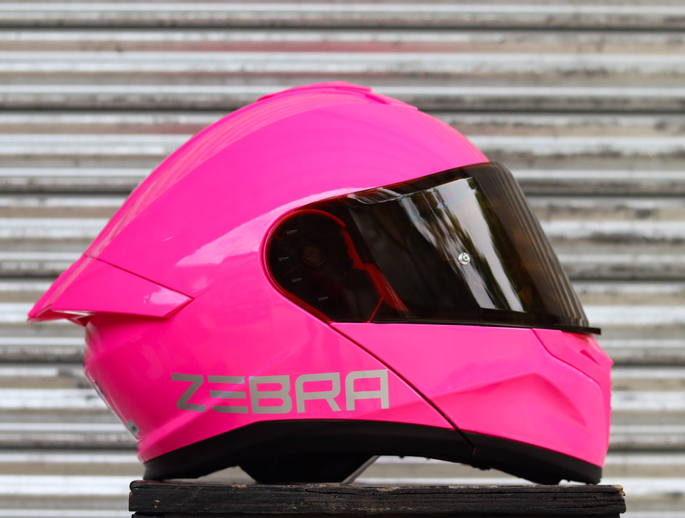 ZEBRA 767 GLOSS PINK MODULAR (DUAL VISOR) WITH FREE CLEAR LENS