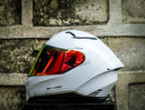 SPYDER FLYN P 1501 FR PEARL WHITE SILVER S0 V2 FULLFACE WITH FREE CLEAR LENS