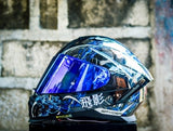 SPYDER ARMADA GD 37A1-B FB BLACK BLUE HIEI SA FULLFACE WITH FREE CLEAR LENS