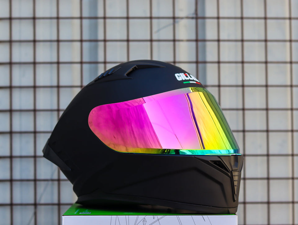 GILLE 843 CIRCUIT MATTE BLACK REVO PURPLE RED (DUAL VISOR)